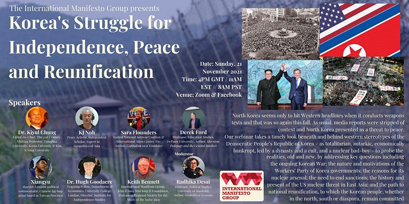 Webinar: Korea’s Struggle for Independence, Peace and Reunification
