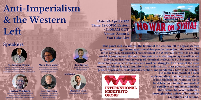 Webinar: Anti-Imperialism and the Western left (24 April)