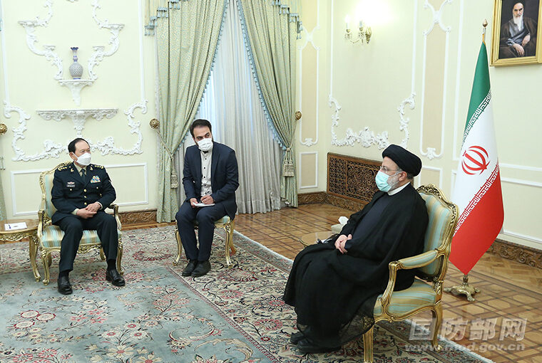 Iranian president meets with Chinese defense minister