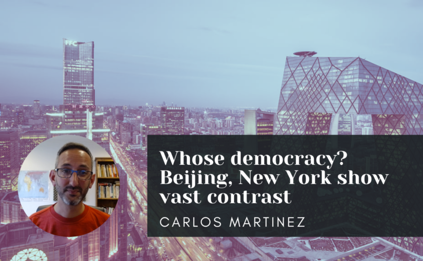 Video: Whose democracy? Beijing, New York show vast contrast