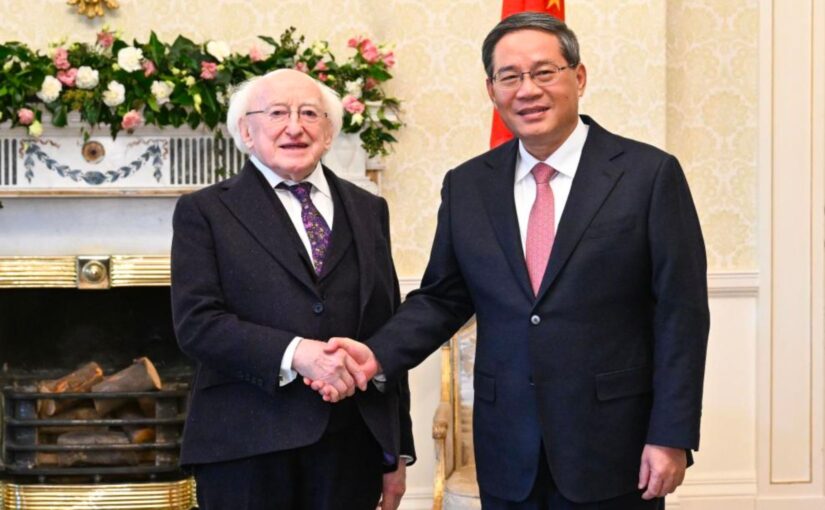 Premier Li Qiang holds talks with Irish President and Taoiseach