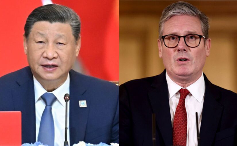 Xi Jinping speaks with British Prime Minister Keir Starmer