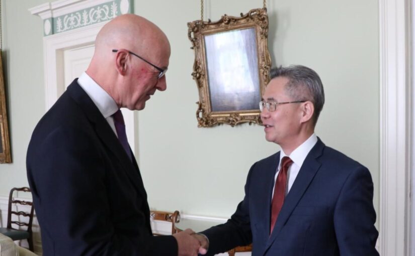 Ambassador Zheng Zeguang meets with First Minister of Scotland John Swinney